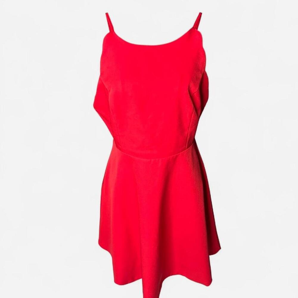 Lulus Red Sleeveless Fit and Flare Skater Mini Dress - Size Large
